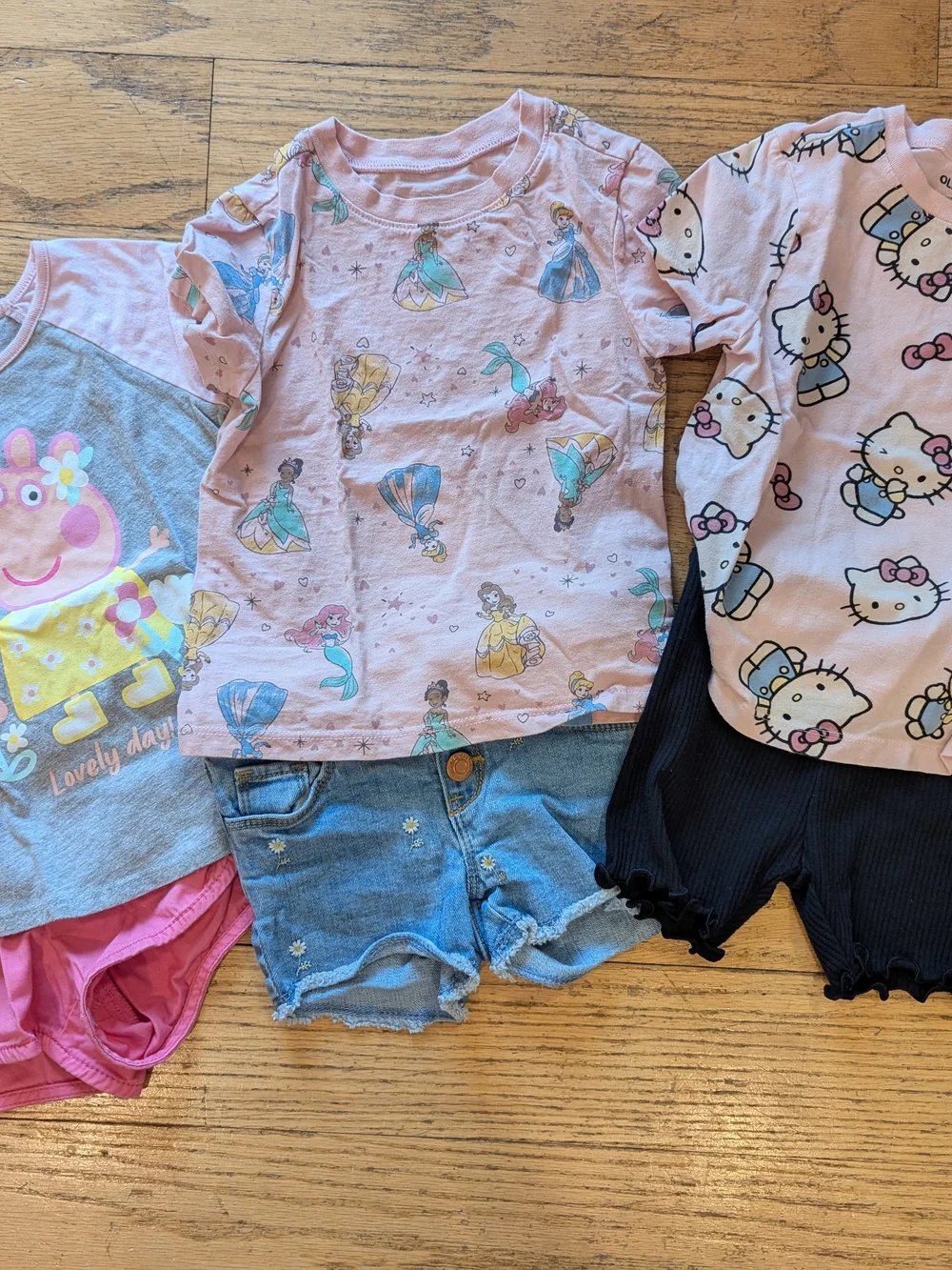 Kids Pink Princess Print, Hello kitty & Pepa Pig